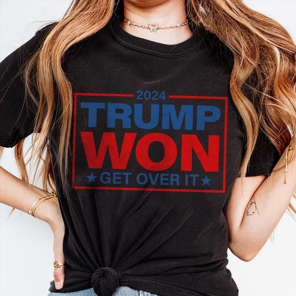 Trump Won 2024 Get Over it Svg Png, Trump Won Svg, President Election Vote Trump Support Gift Digital Download Sublimation PNG & SVG Cricut