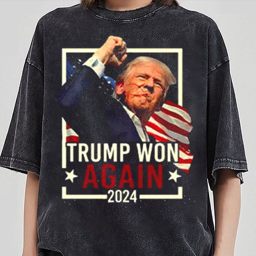 Trump Won Again 2024 Shirt, Sweatshirt, Hoodie And Tanktop, Trump Won Shirt