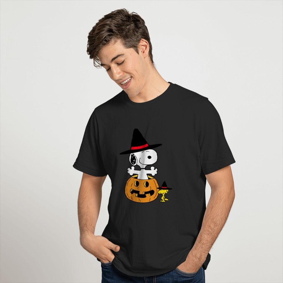Snoopy Fall Sweatshirt, Snoopy Pumpkin Hoodie, Halloween Cartoon Dog Crewneck Sweatshirt Sleeve DH2407 4