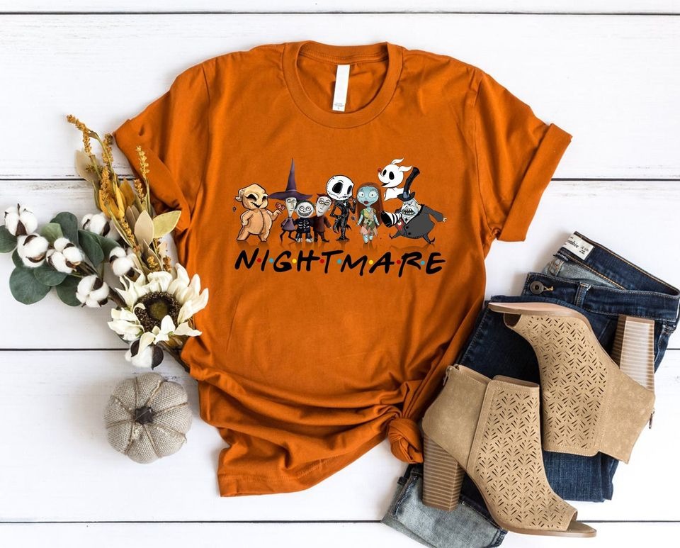Friends Nightmare Nightmare Before Christmas Characters T Shirt DH2507 01