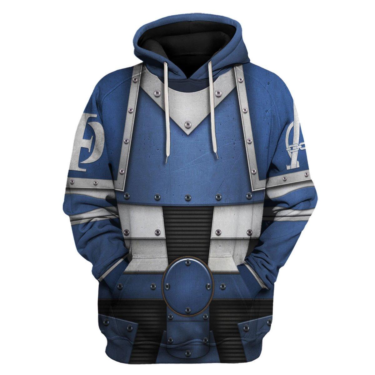 Unification Wars-era XXth Legion Colour Scheme Warhammer Costume Hoodie Jogger,Unification Wars-era XXth Legion Colour Scheme Marines Cosplay 3D Hoodie Pants, Warhammer 3D Tracksuit 