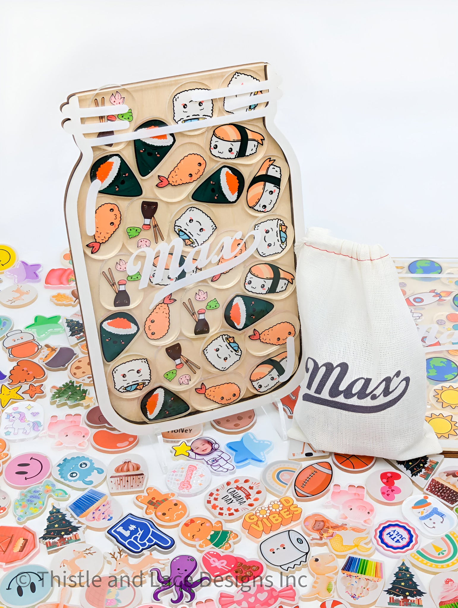 KAWAII SUSHI REWARD JAR TOKENS, PERSONALIZED REWARD JAR, REWARD SYSTEM, REWARD TOKENS, REWARD CHART, GIFT FOR KIDS, CLASS REWARD JAR REJAR