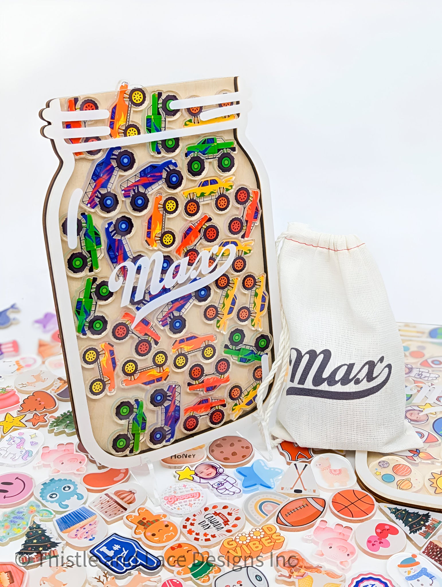 MONSTER TRUCK REWARD JAR TOKENS, PERSONALIZED REWARD JAR, REWARD SYSTEM, REWARD TOKENS, REWARD CHART, GIFT FOR KIDS, CLASS REWARD JAR REJAR