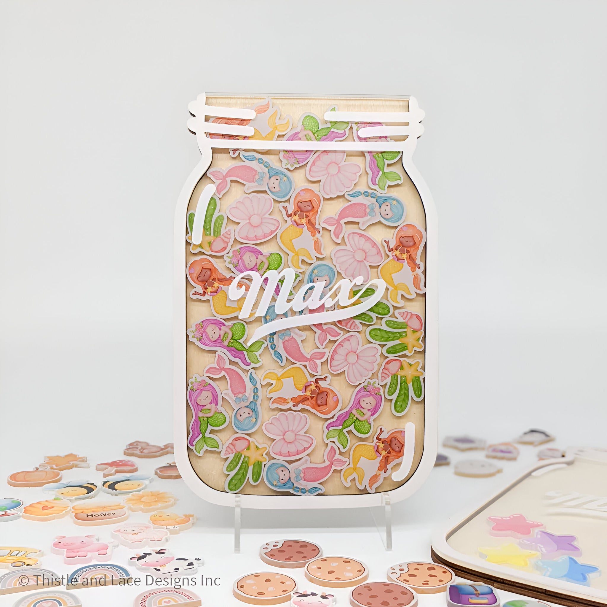 Mermaid reward jar tokens, personalized reward jar, reward system, reward tokens, reward chart, gift for kids, class reward jar rejar