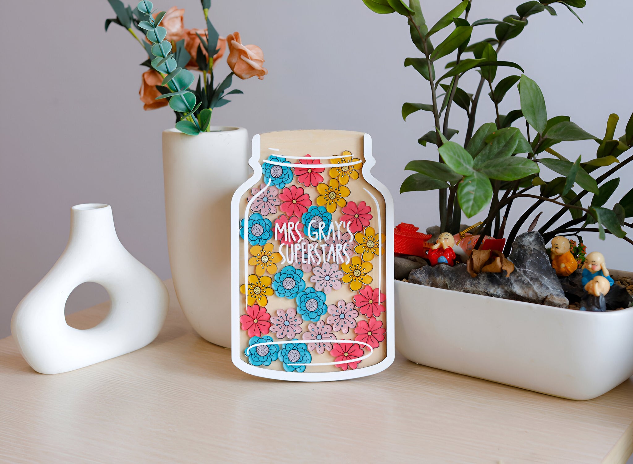 Personalized Reward Jar For Classroom Good Vibes Star Charm Custom Reward Jar 2(1)Rejar