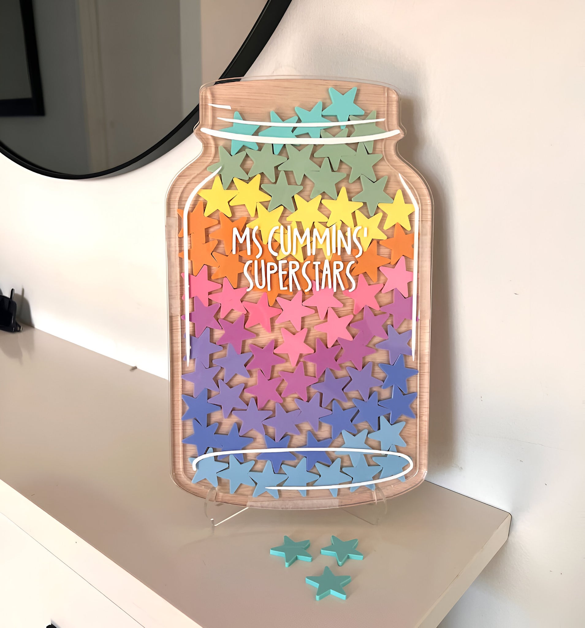 Personalized Reward Jar For Classroom Good Vibes Star Charm Custom Reward Jar 2 Rejar