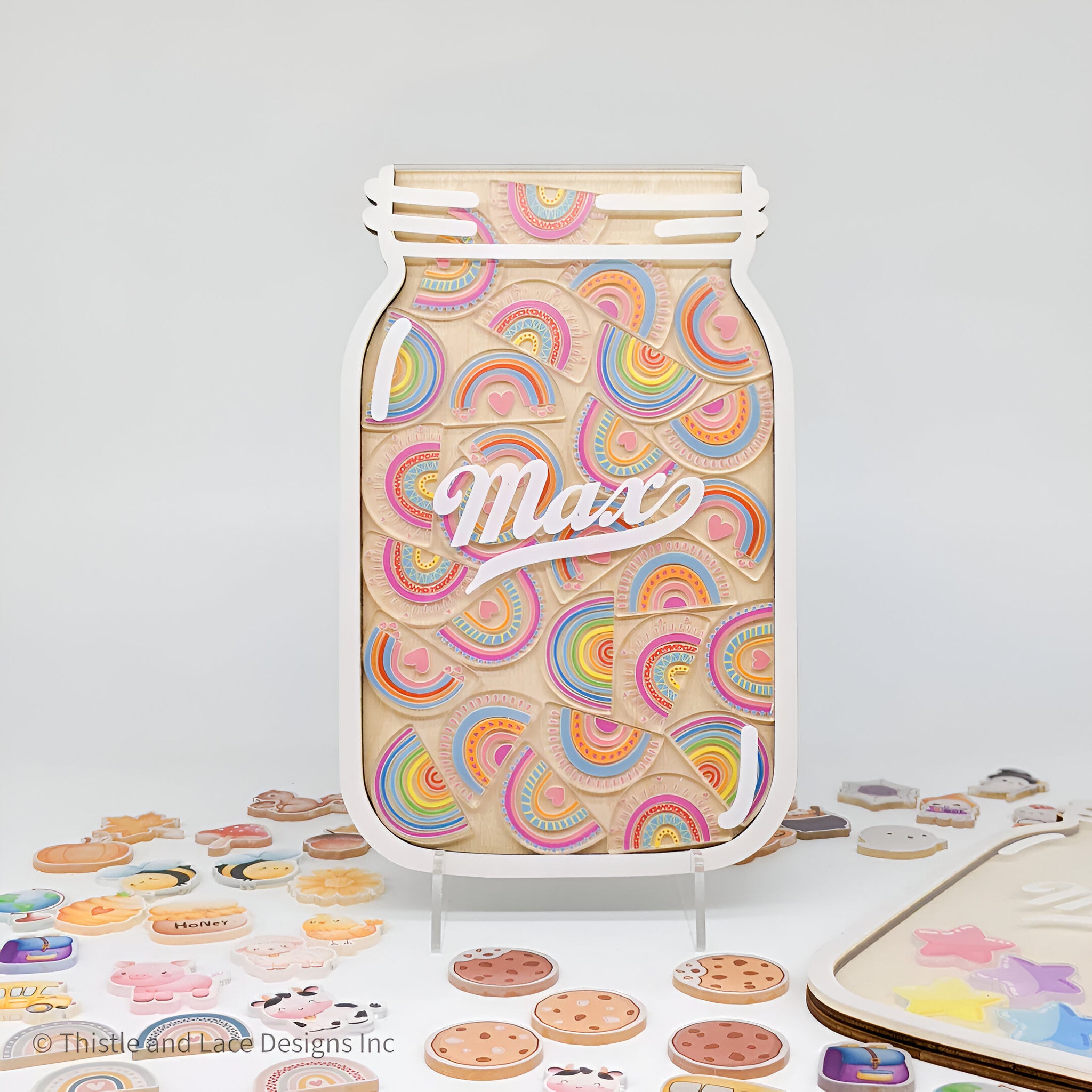 Rainbow reward jar tokens, personalized reward jar, reward system, reward tokens, reward chart, gift for kids, class reward jar rejar
