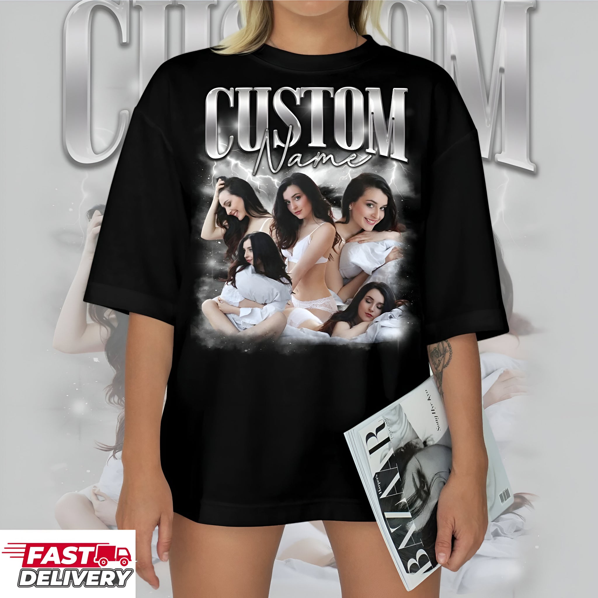 Retro Bootleg Shirt, Custom Bootleg Rap Tee, Custom Face Shirt, Custom Valentine Shirt, Custom Photo Shirt Cus 1