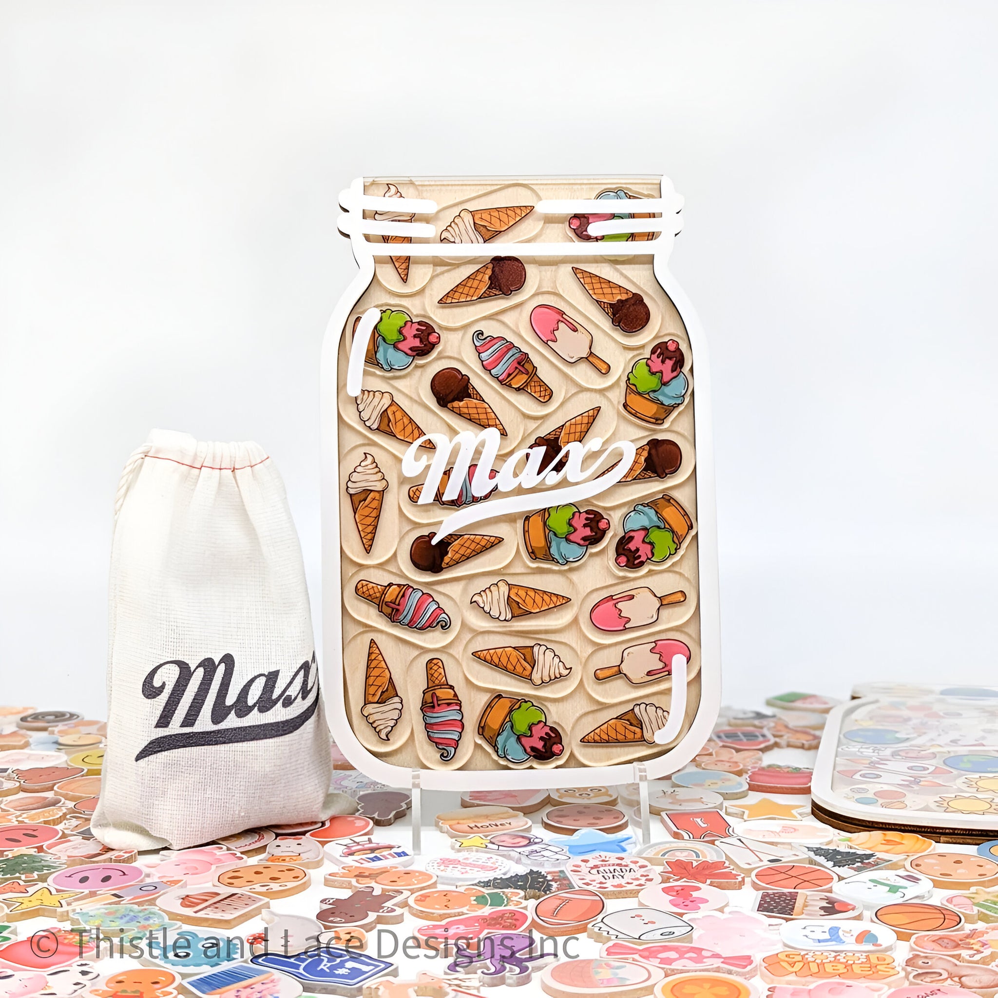 ICE CREAM REWARD JAR TOKENS, PERSONALIZED REWARD JAR, REWARD SYSTEM, REWARD TOKENS, REWARD CHART, GIFT FOR KIDS, CLASS REWARD JAR REJAR