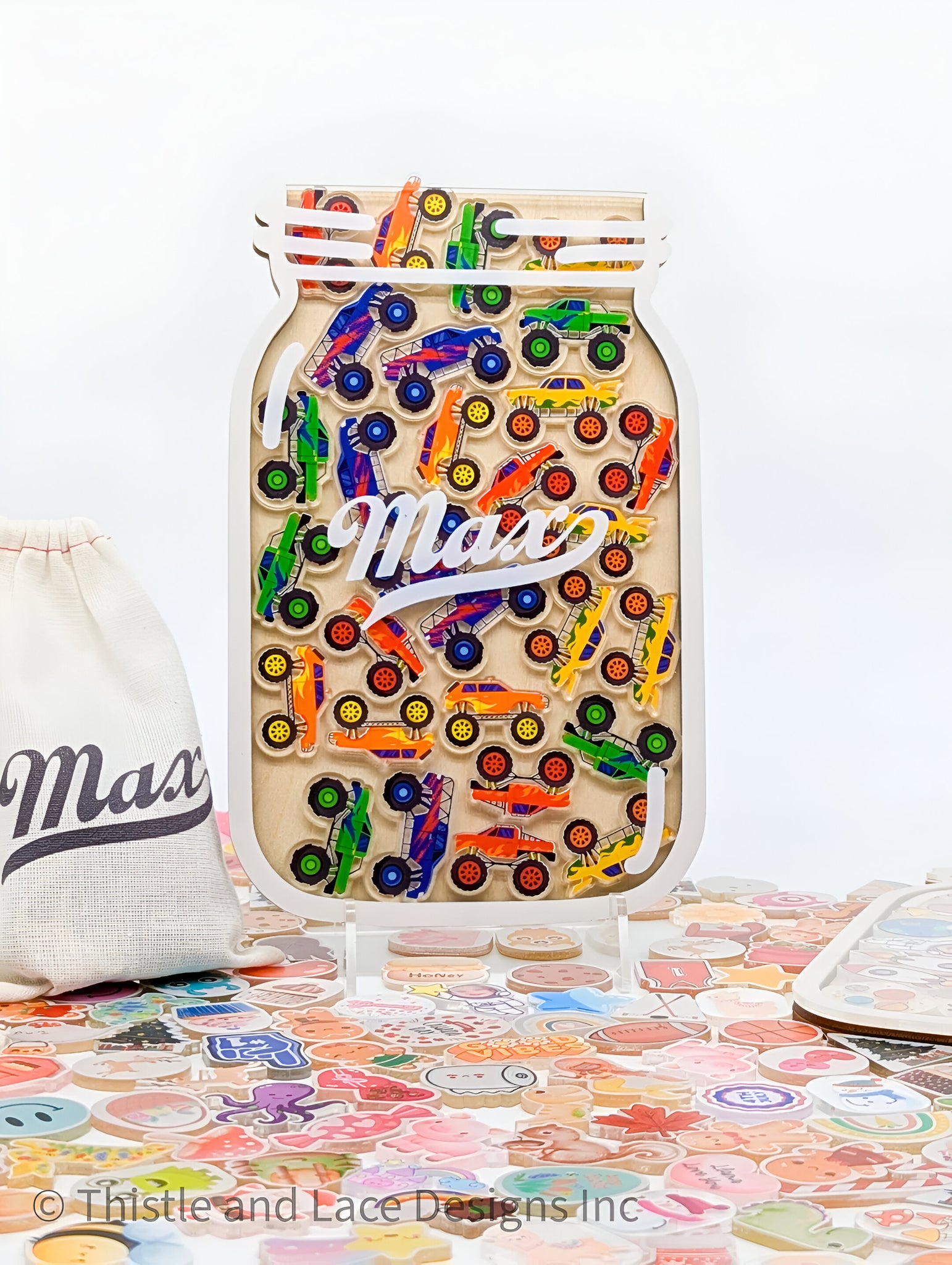 MONSTER TRUCK REWARD JAR TOKENS, PERSONALIZED REWARD JAR, REWARD SYSTEM, REWARD TOKENS, REWARD CHART, GIFT FOR KIDS, CLASS REWARD JAR REJAR