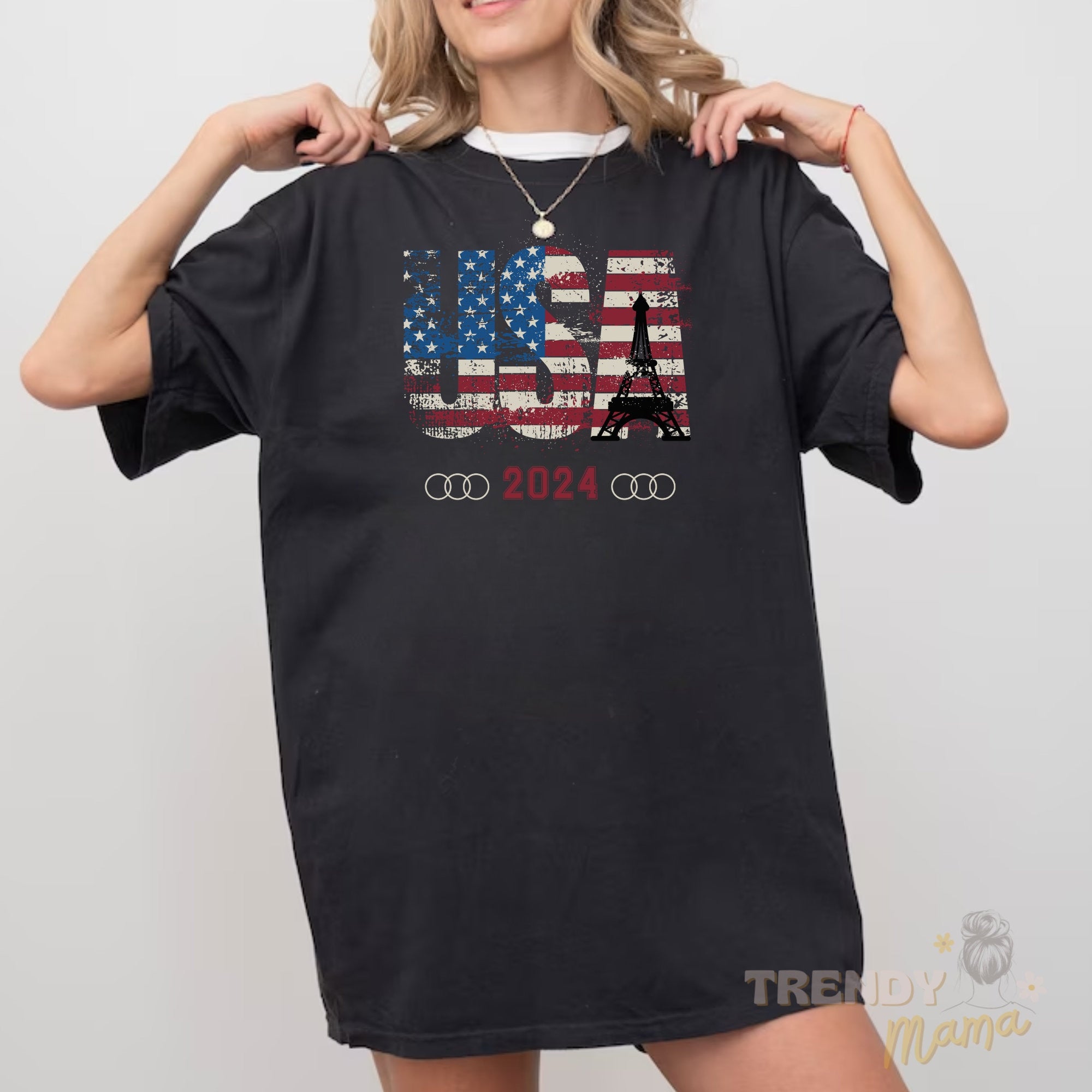 USA Summer Games 2024 Tshirt Vintage Usa Shirt Paris Shirt For Games 2024 USA Team Shirt Eiffel Tower Tee Swimming 2024 France Travel Tee  TD3107 10