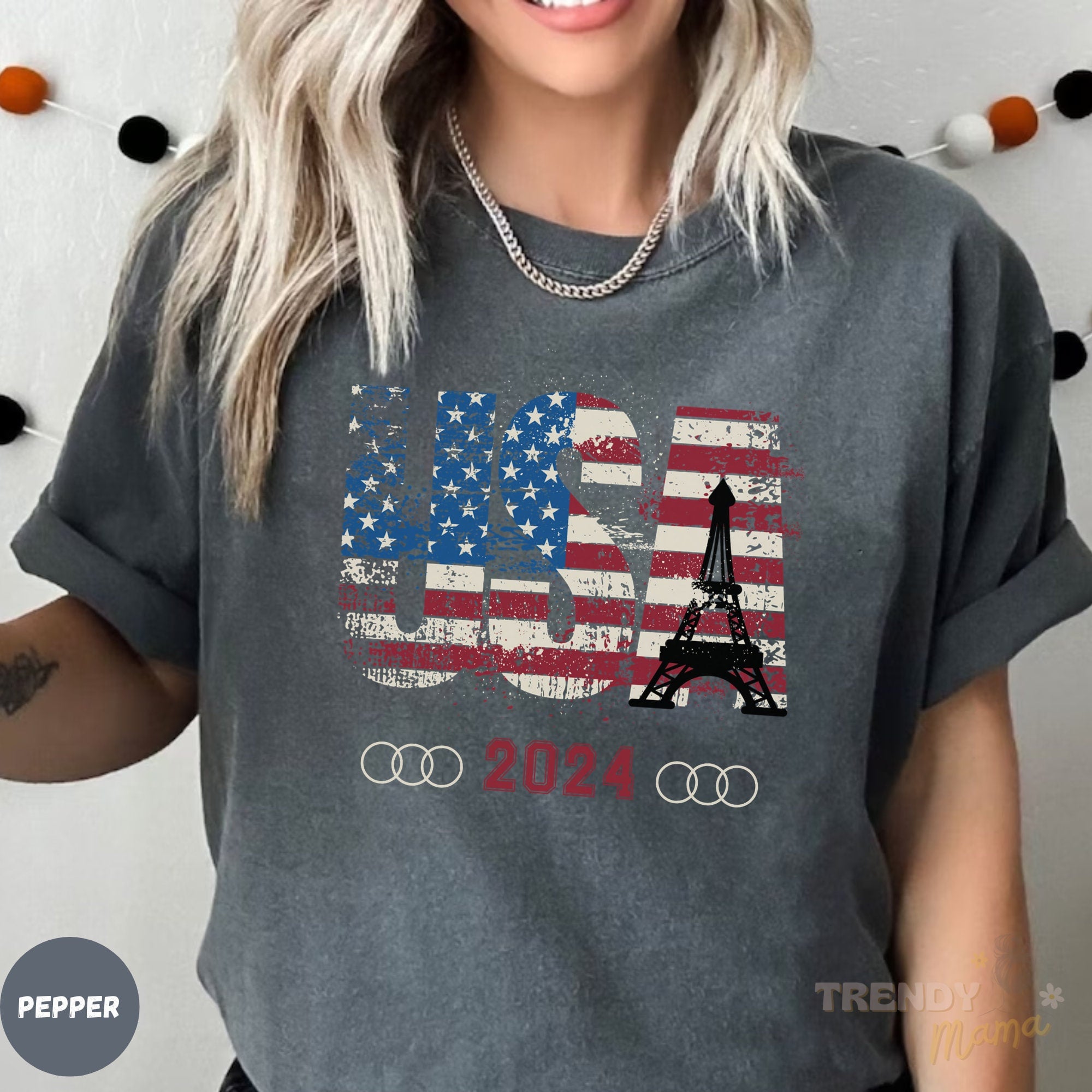 USA Summer Games 2024 Tshirt Vintage Usa Shirt Paris Shirt For Games 2024 USA Team Shirt Eiffel Tower Tee Swimming 2024 France Travel Tee  TD3107 10