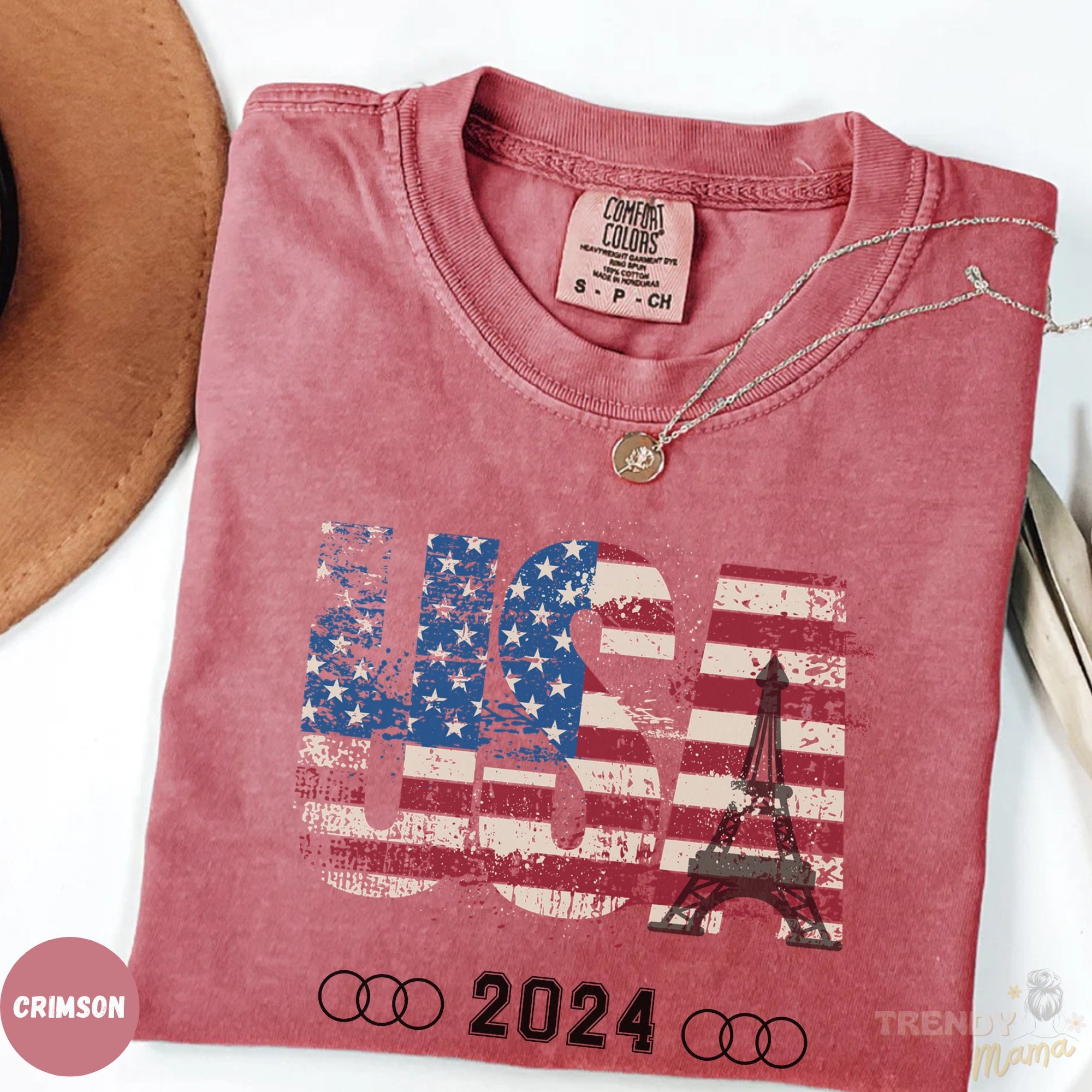 USA Summer Games 2024 Tshirt Vintage Usa Shirt Paris Shirt For Games 2024 USA Team Shirt Eiffel Tower Tee Swimming 2024 France Travel Tee  TD3107 10