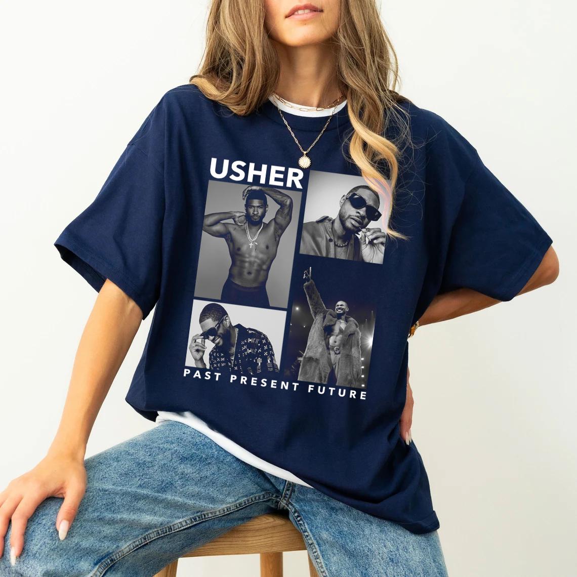 Usher 2024 Tour Usher Past Present Future World Tour Usher Fan Merch Usher Concert Usher World Tour Shirt Usher Fan Merch Gift Usher Shirt TMC