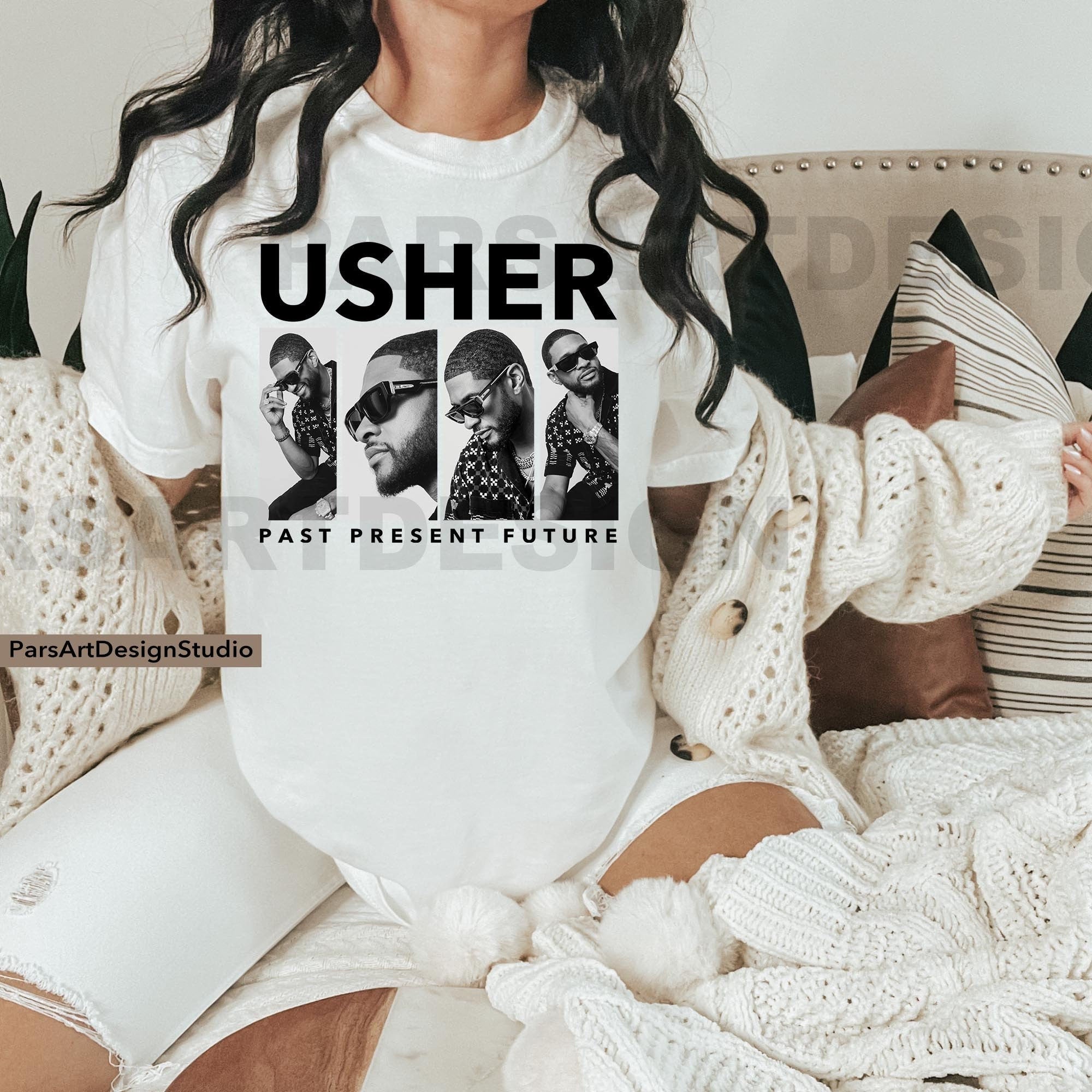 Usher world tour shirt Usher past present future world Tour shirt Usher t-shirt Usher fan merch Usher concert Usher gift TMC