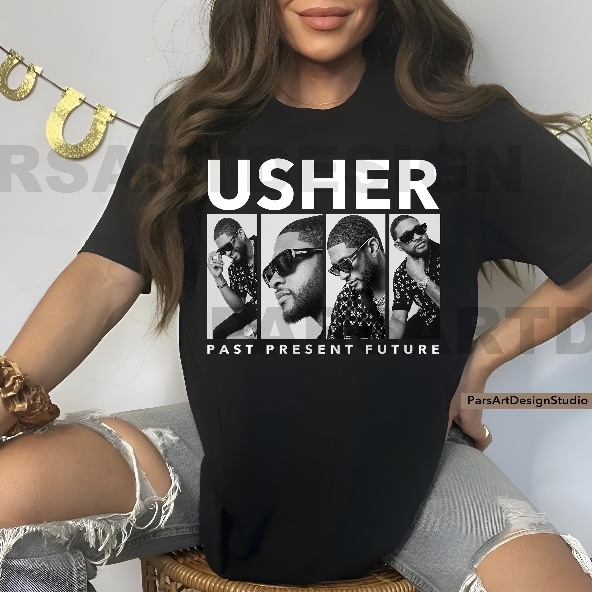 Usher world tour shirt Usher past present future world Tour shirt Usher t-shirt Usher fan merch Usher concert Usher gift TMC