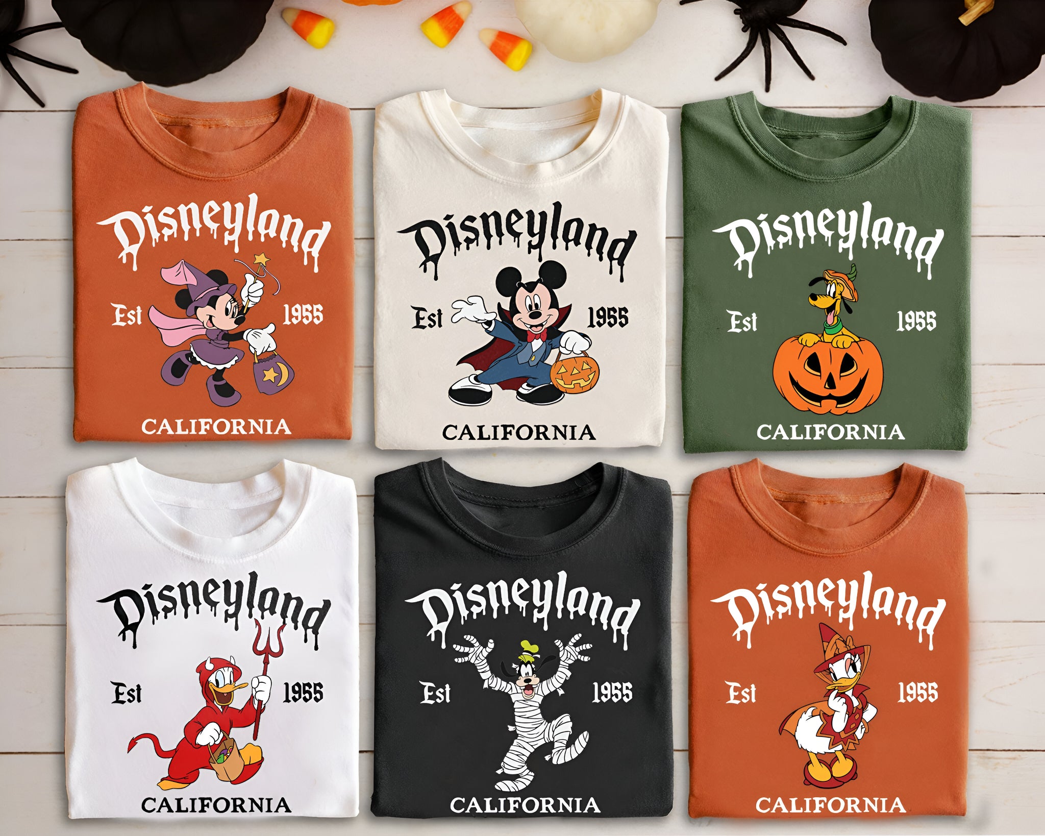 Vintage Disneyland Halloween All Characters Shirts, Mickey And Friends Halloween Shirt, Halloween Party, Disney Family Halloween Shirts