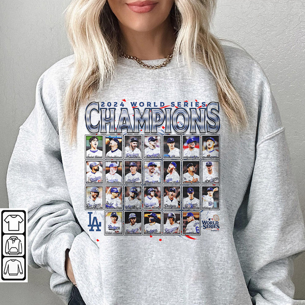Vintage 2024 Dodgers World Series Champions Shirt, Los Angeles World Series Sweatshirt, LA Dodgers T-shirt, Dodger