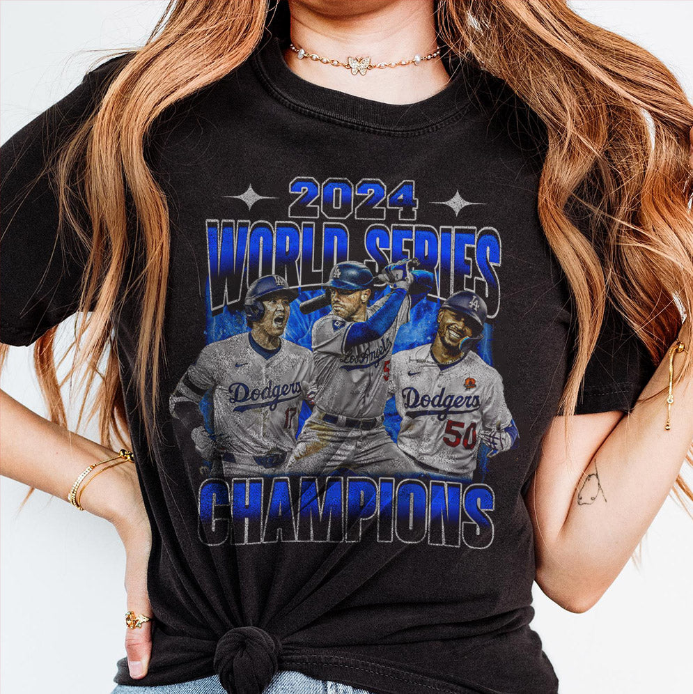 Vintage 2024 World Series Champion Dodgers Shirt, Los Angeles World Series Sweatshirt, LA Dodgers T-shirt, Dodger