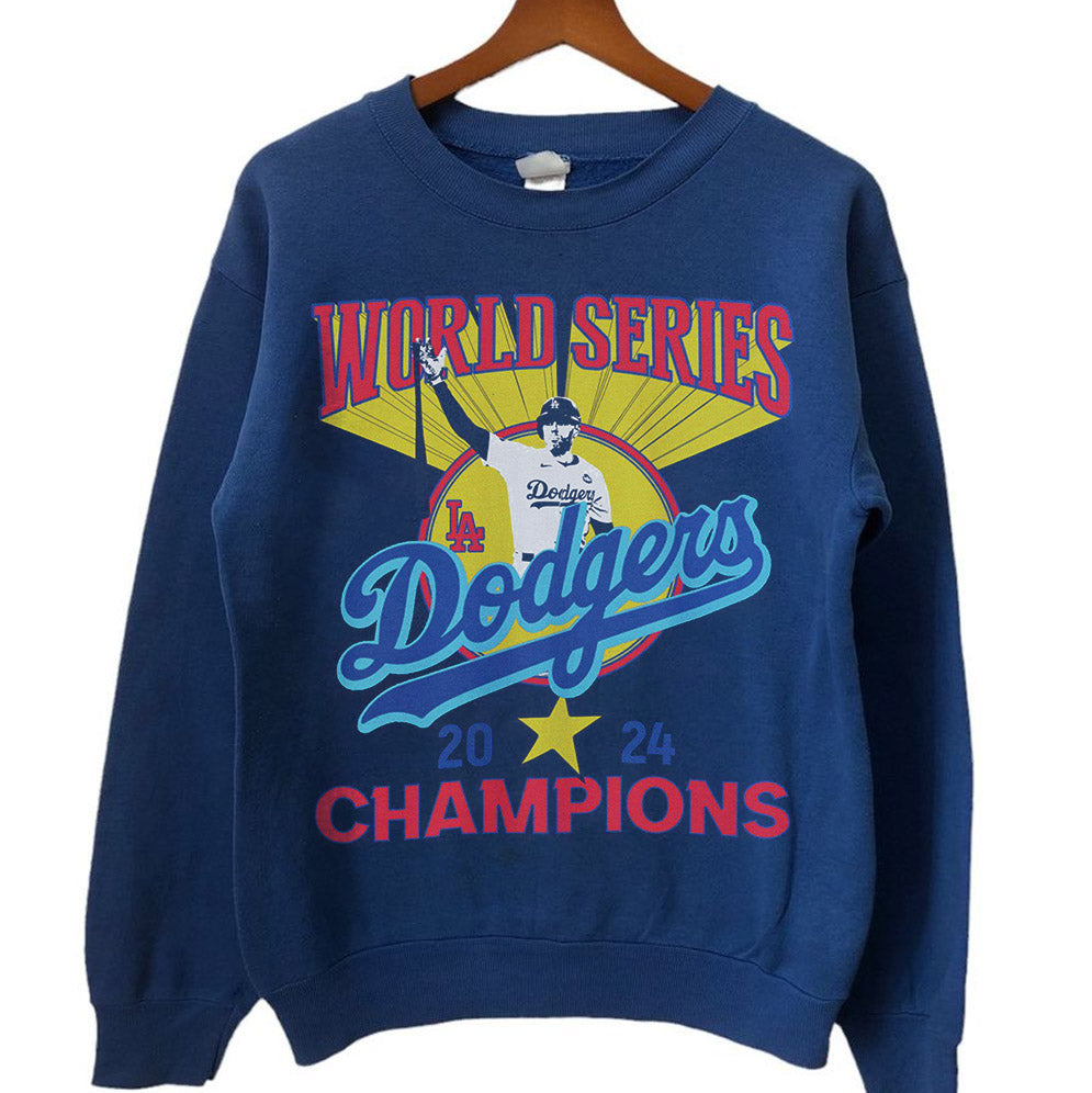 Vintage 2024 World Series Champion Dodgers Shirt, Los Angeles World Series Sweatshirt V3, LA Dodgers T-shirt, Dodger
