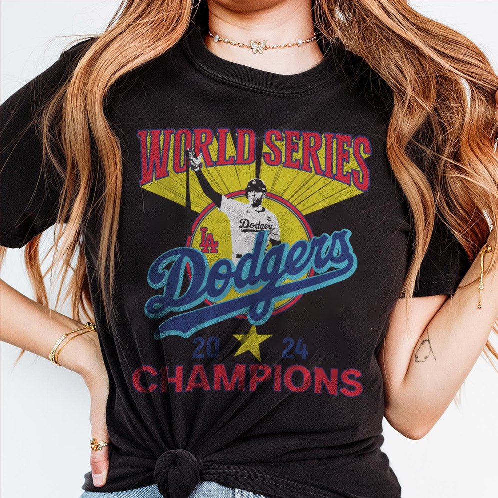 Vintage 2024 World Series Champion Dodgers Shirt, Los Angeles World Series Sweatshirt V3, LA Dodgers T-shirt, Dodger