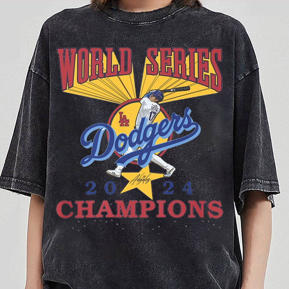 Vintage 2024 World Series Champion Dodgers Shirt, Los Angeles World Series Sweatshirt V4, LA Dodgers T-shirt, Dodger