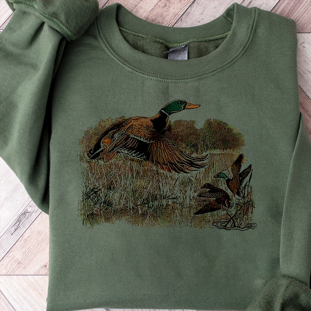 Vintage 90's Duck Sweatshirt, Duck Shirt, Retro Duck Shirt, Animal Lover Shirt, Fall Shirt, Mallard Shirt, Retro Fall Shirt, Vintage Fall Shirt