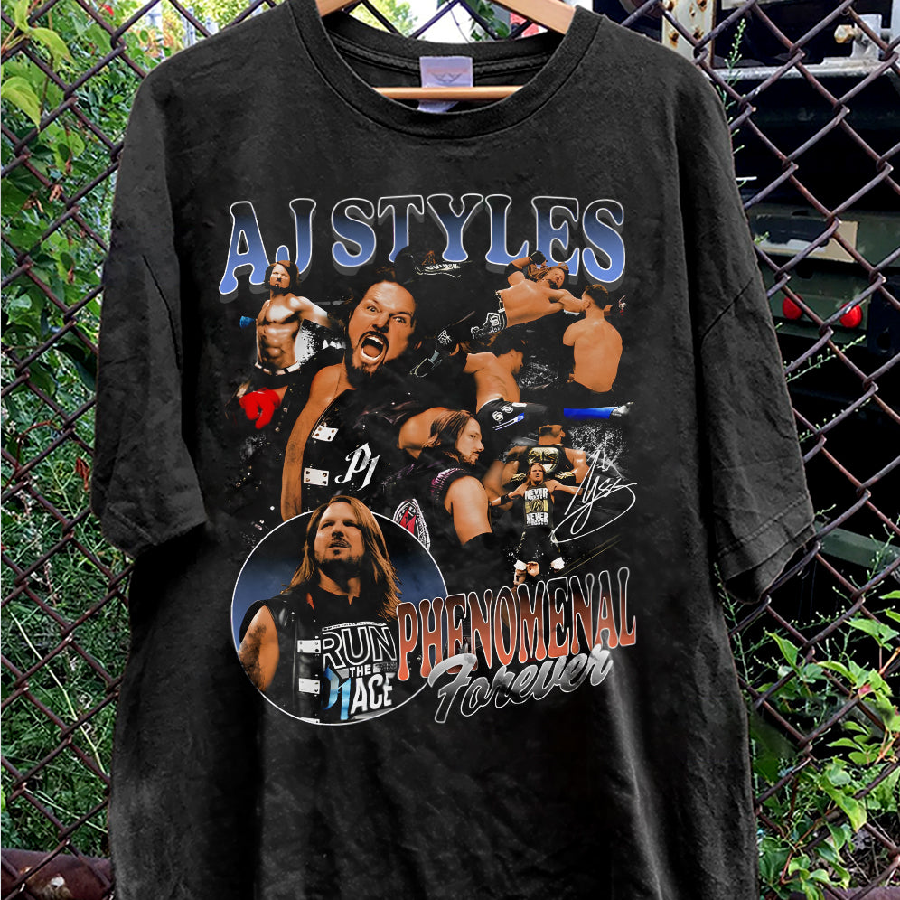 Vintage 90s Graphic Style AJ Styles Shirt - AJ Styles T-Shirt V2 - American Professional Wrestler Tee For Man and Woman Unisex T-Shirt