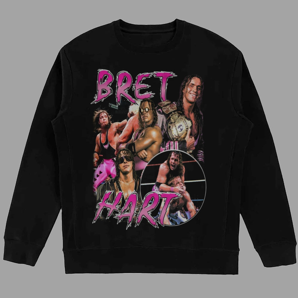 Vintage 90s Graphic Style Bret Hart Shirt - Bret Hart T-Shirt - American Professional Wrestler Tee For Man and Woman Unisex T-Shirt