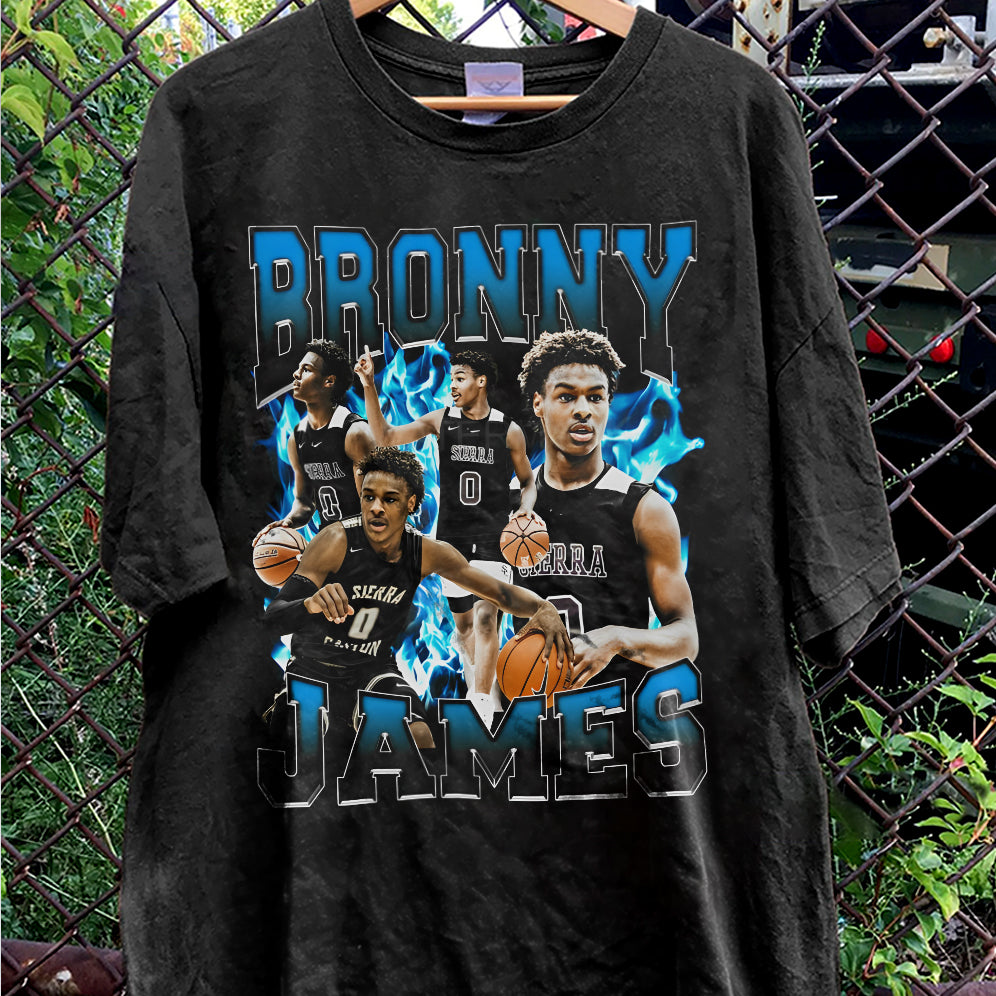 Vintage 90s Graphic Style Bronny James Shirt - Bronny James T-Shirt - American Professional Wrestler Tee For Man and Woman Unisex T-Shirt VT8AU8