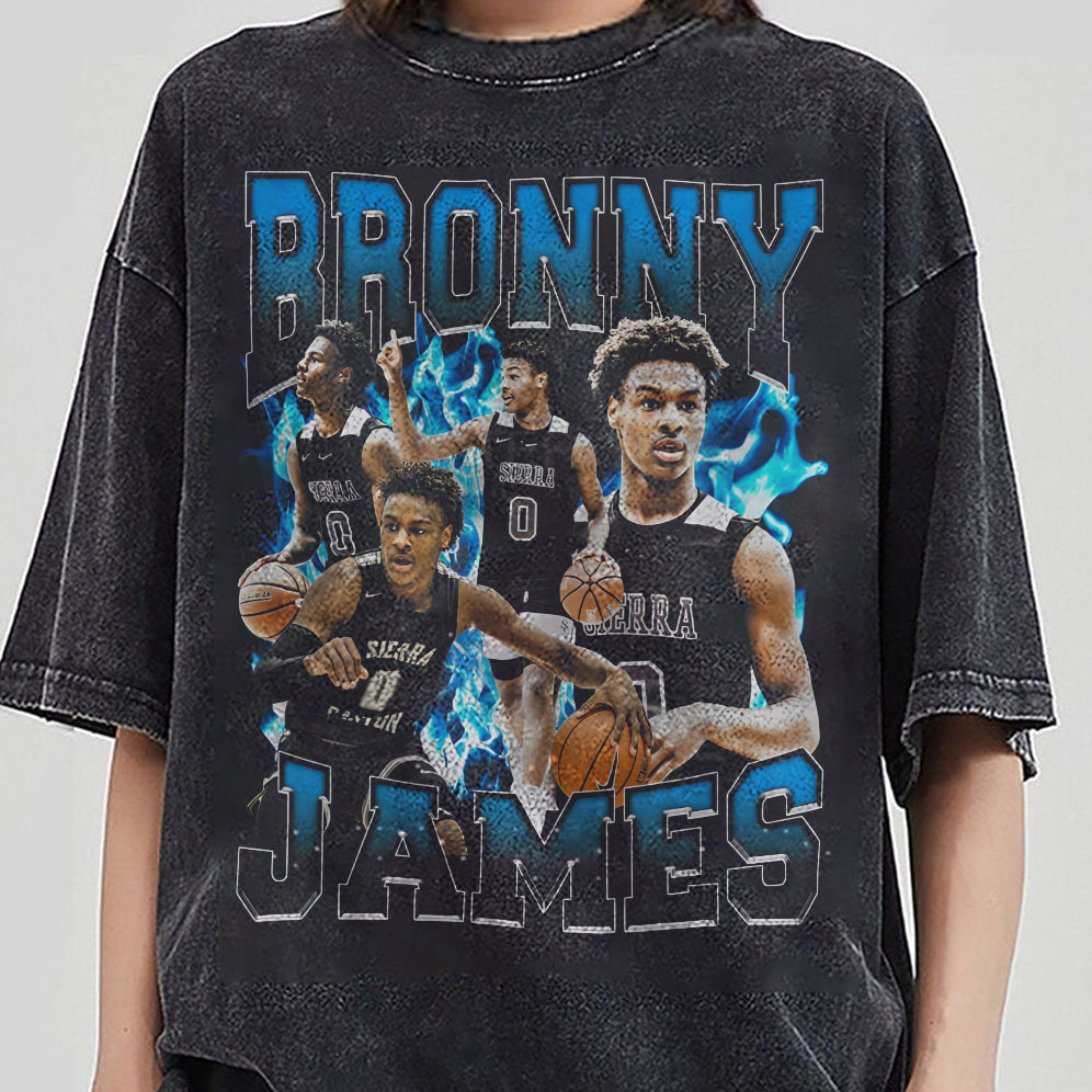 Vintage 90s Graphic Style Bronny James Shirt - Bronny James T-Shirt - American Professional Wrestler Tee For Man and Woman Unisex T-Shirt VT8AU8