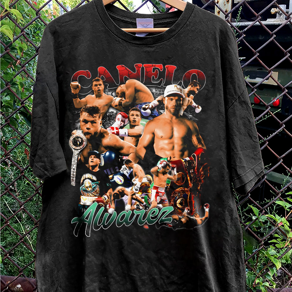 Vintage 90s Graphic Style Canelo Alvarez Shirt - Canelo Alvarez T-Shirt V2 - American Professional Wrestler Tee For Man and Woman Unisex T-Shirt VT8AU8