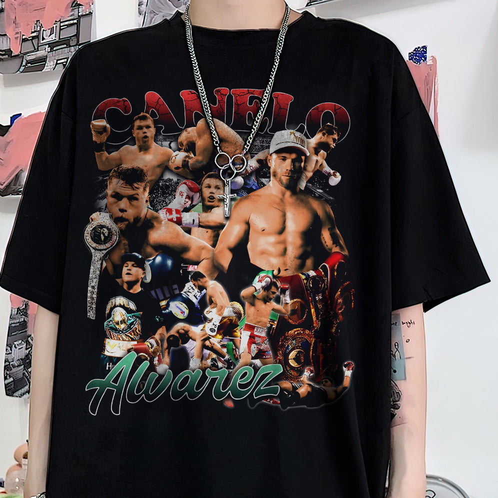 Vintage 90s Graphic Style Canelo Alvarez Shirt - Canelo Alvarez T-Shirt V2 - American Professional Wrestler Tee For Man and Woman Unisex T-Shirt VT8AU8