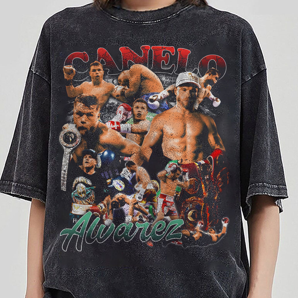 Vintage 90s Graphic Style Canelo Alvarez Shirt - Canelo Alvarez T-Shirt V2 - American Professional Wrestler Tee For Man and Woman Unisex T-Shirt VT8AU8