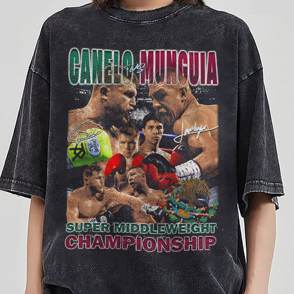 Vintage 90s Graphic Style Canelo Alvarez vs Jaime Munguia Shirt - Canelo Alvarez vs Jaime Munguia T-Shirt - American Professional Wrestler Tee For Man and Woman Unisex T-Shirt VT8AU8