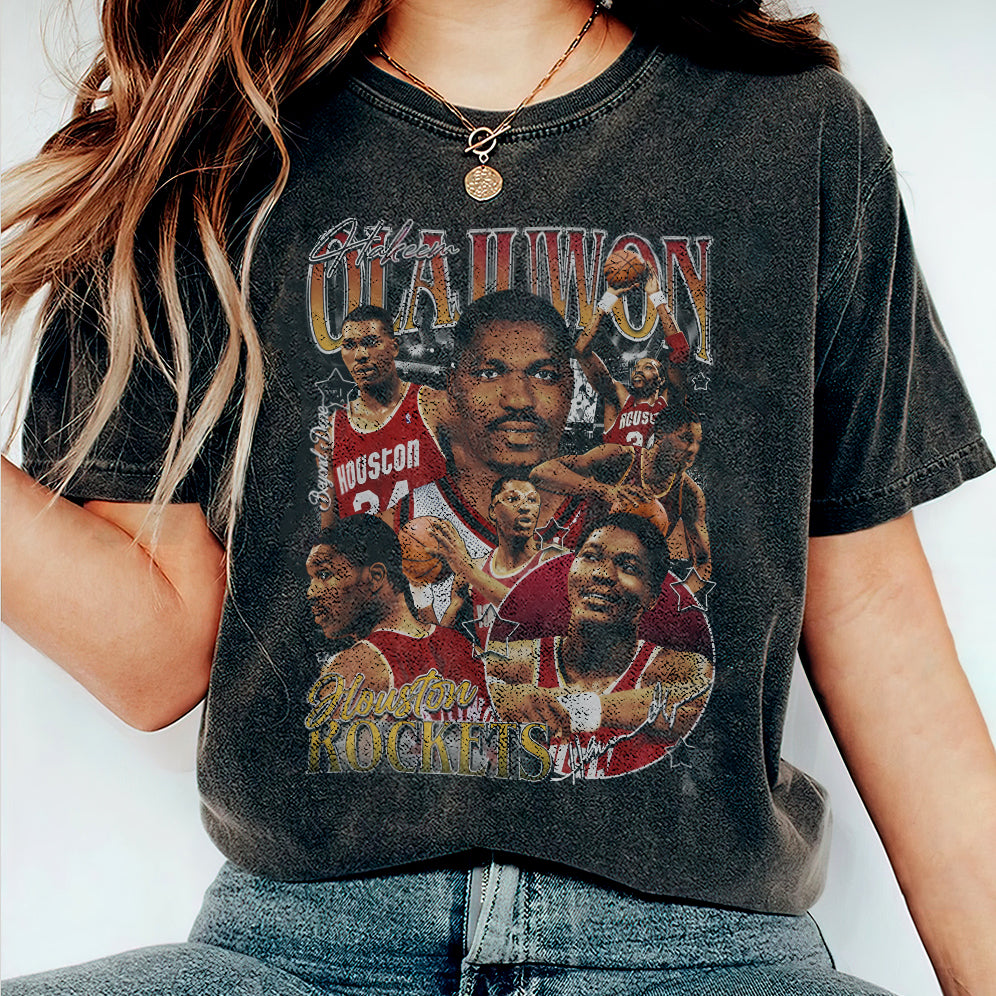 Vintage 90s Graphic Style Hakeem Olajuwon Shirt - Hakeem Olajuwon T-Shirt - American Professional Wrestler Tee For Man and Woman Unisex T-Shirt VT8AU8