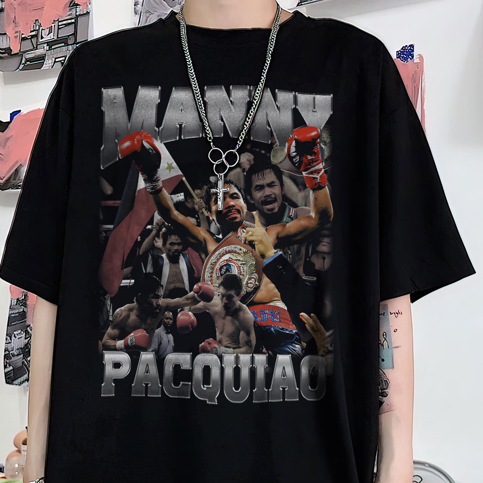 Vintage 90s Graphic Style Manny Pacquiao Shirt - Manny Pacquiao T-Shirt V2- American Professional Wrestler Tee For Man and Woman Unisex T-Shirt VT8AU8