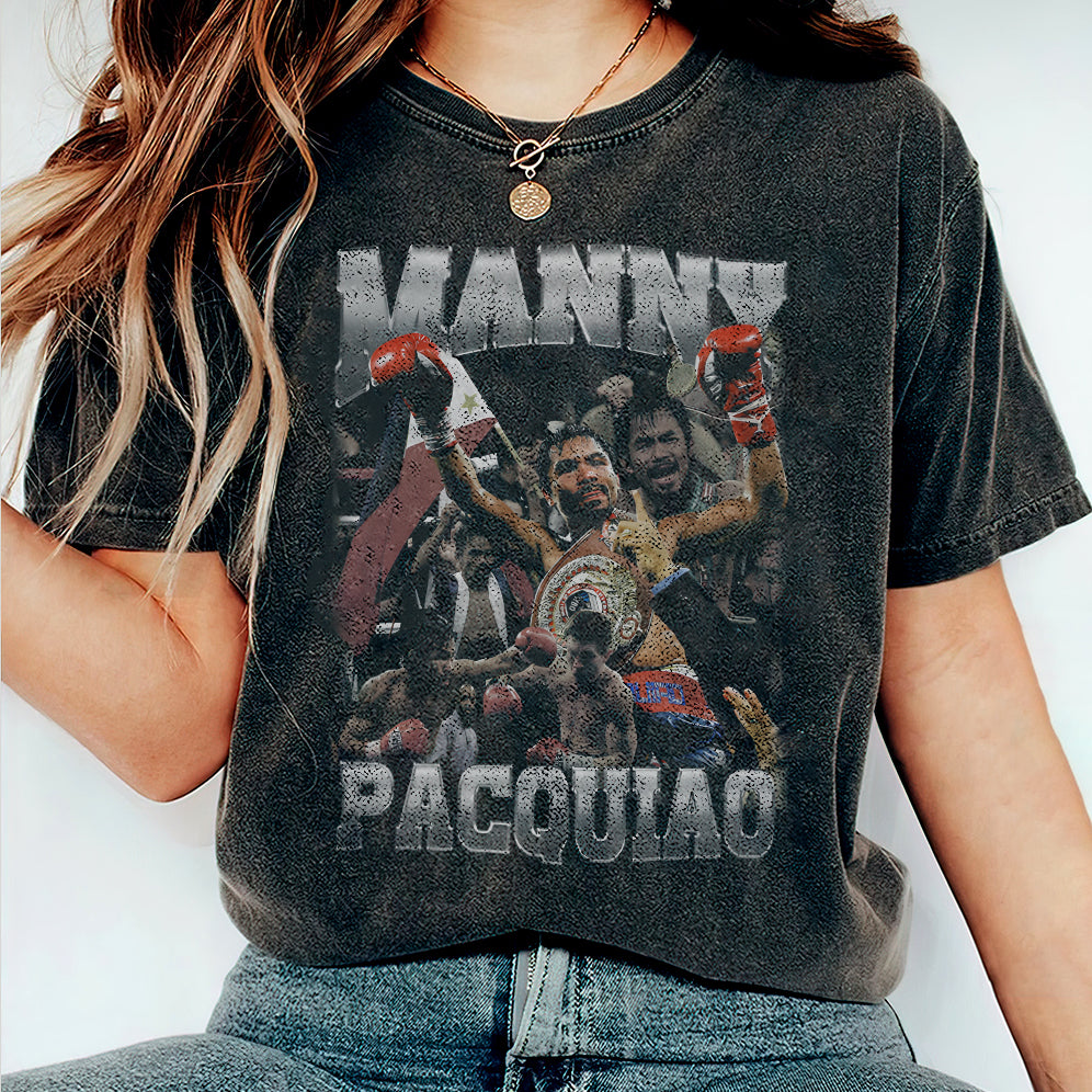 Vintage 90s Graphic Style Manny Pacquiao Shirt - Manny Pacquiao T-Shirt V2- American Professional Wrestler Tee For Man and Woman Unisex T-Shirt VT8AU8