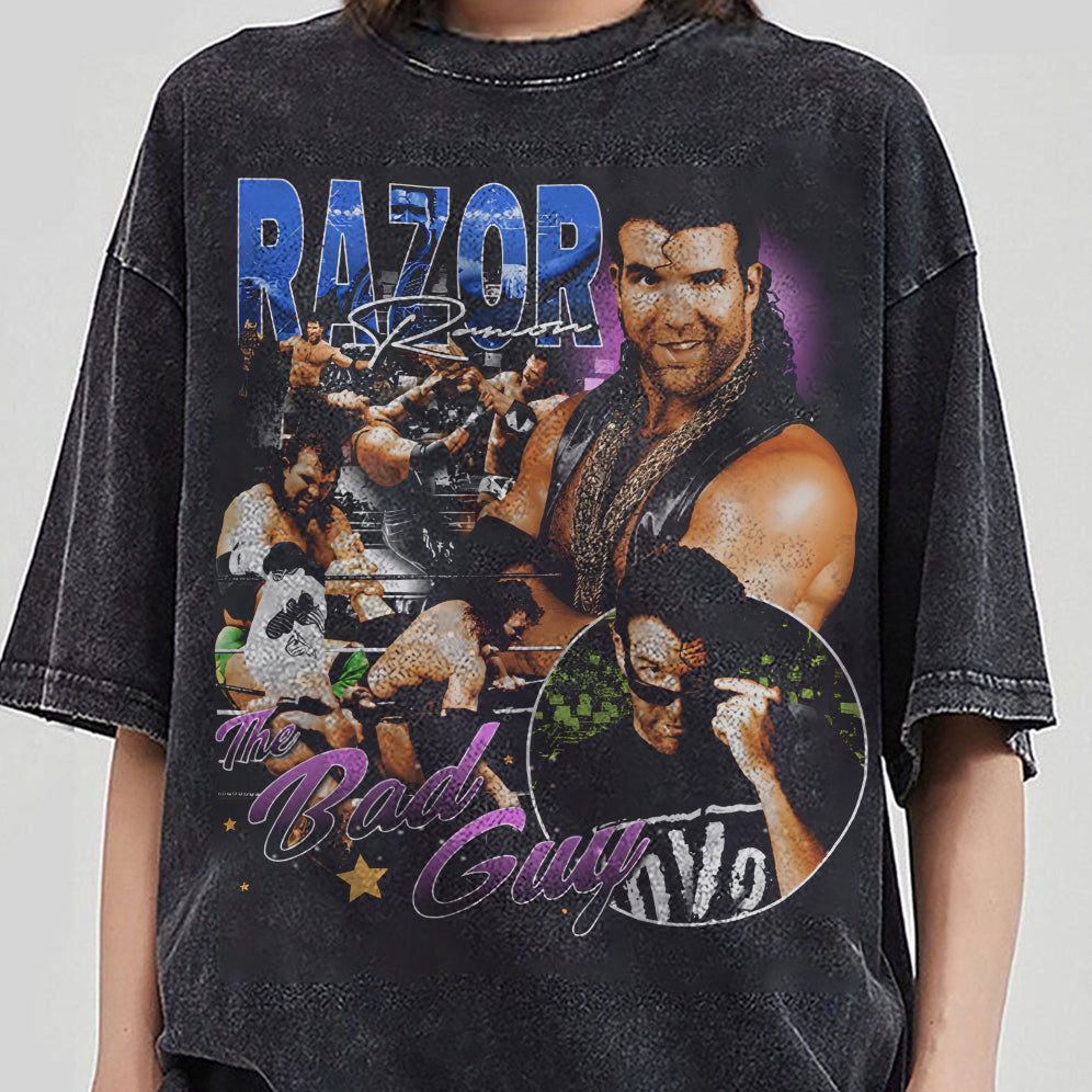 Vintage 90s Graphic Style Razor Ramon Shirt - Razor Ramon T-Shirt V2 - American Professional Wrestler Tee For Man and Woman Unisex T-Shirt