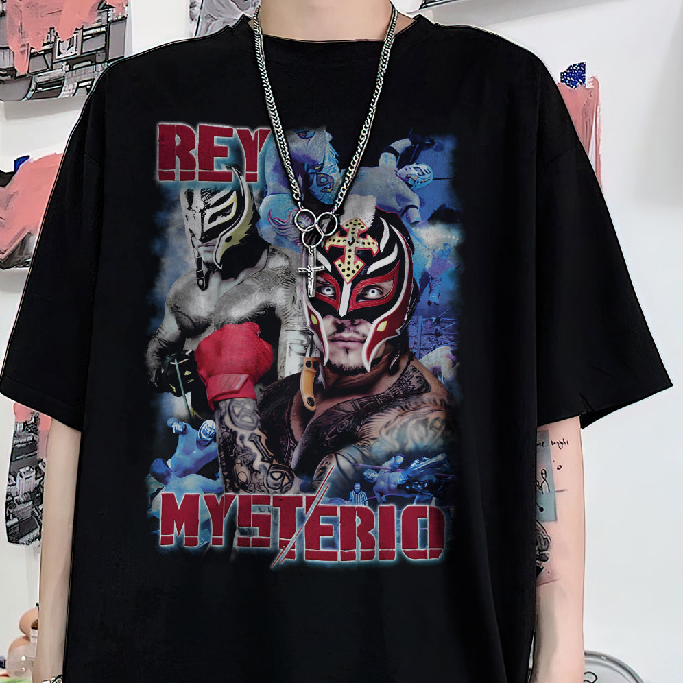 Vintage 90s Graphic Style Rey Mysterio Shirt - Rey Mysterio T-Shirt - American Professional Wrestler Tee For Man and Woman Unisex T-Shirt