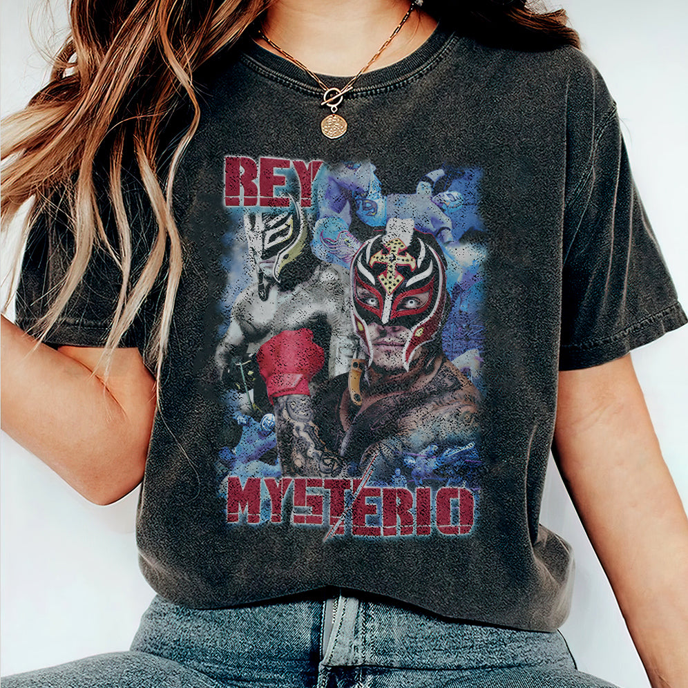 Vintage 90s Graphic Style Rey Mysterio Shirt - Rey Mysterio T-Shirt - American Professional Wrestler Tee For Man and Woman Unisex T-Shirt