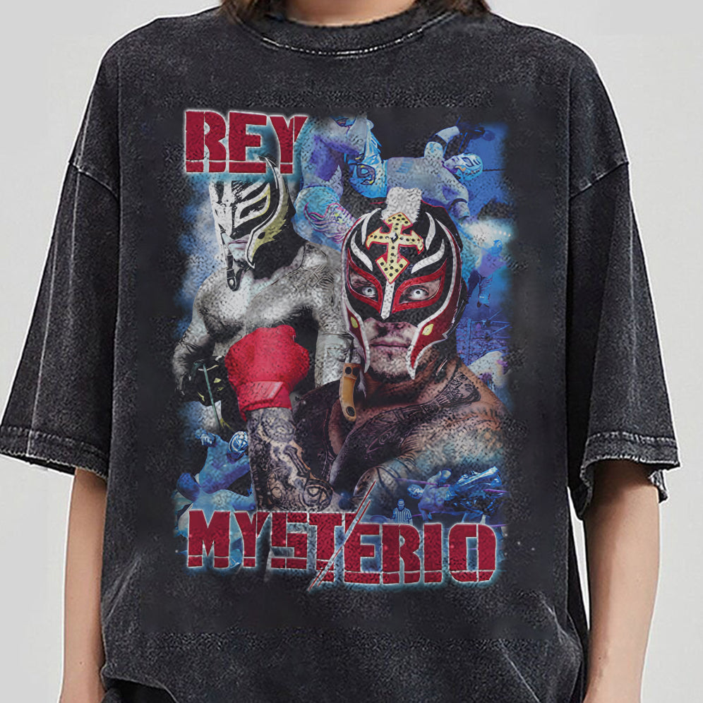 Vintage 90s Graphic Style Rey Mysterio Shirt - Rey Mysterio T-Shirt - American Professional Wrestler Tee For Man and Woman Unisex T-Shirt