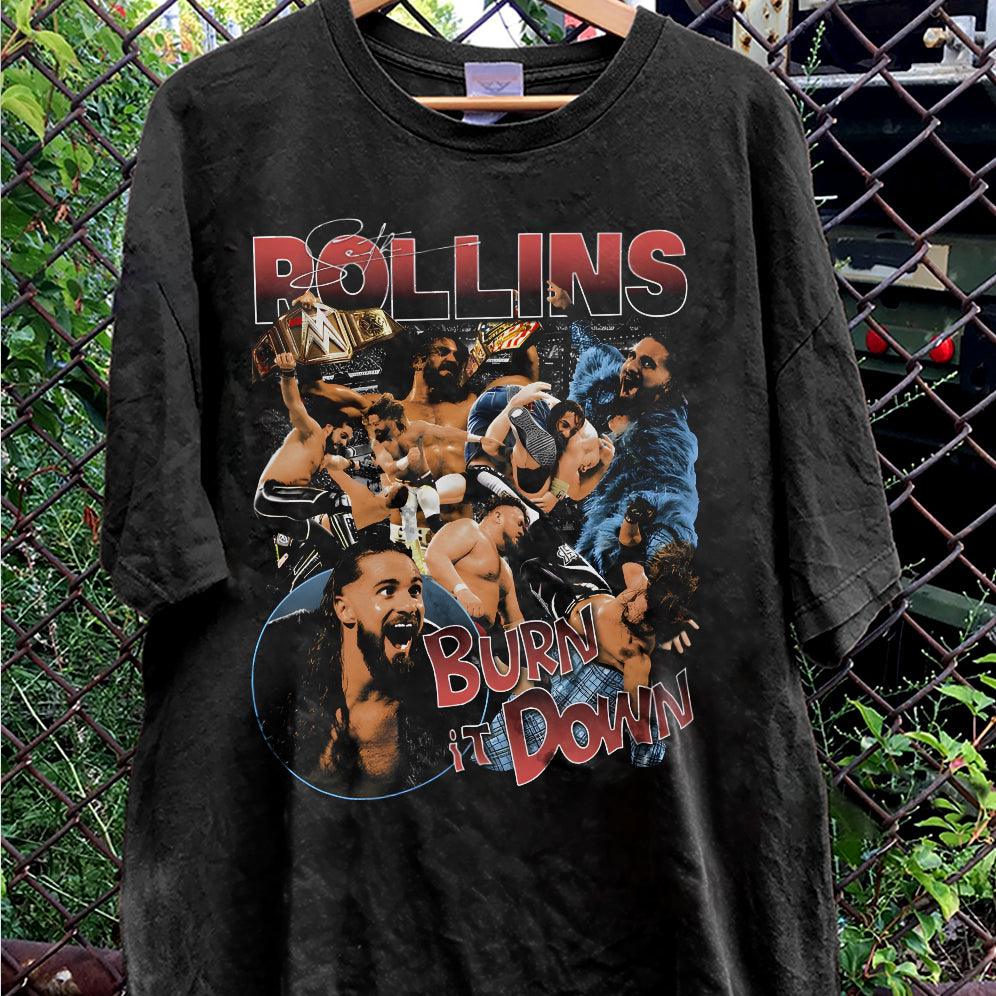 Vintage 90s Graphic Style Seth Rollins Shirt - Seth Rollins T-Shirt - American Professional Wrestler Tee For Man and Woman Unisex T-Shirt