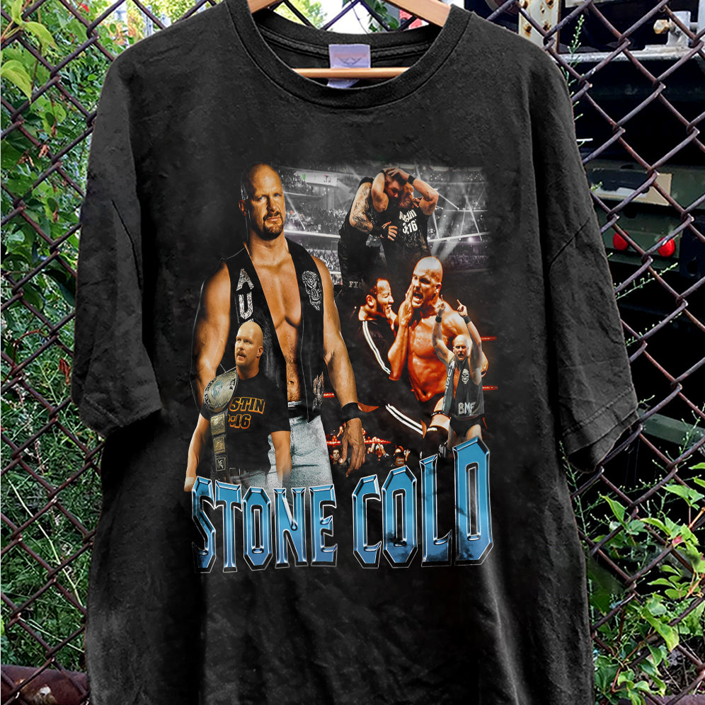 Vintage 90s Graphic Style Stone Cold  Shirt - Stone Cold T-Shirt V2 - American Professional Wrestler Tee For Man and Woman Unisex T-Shirt