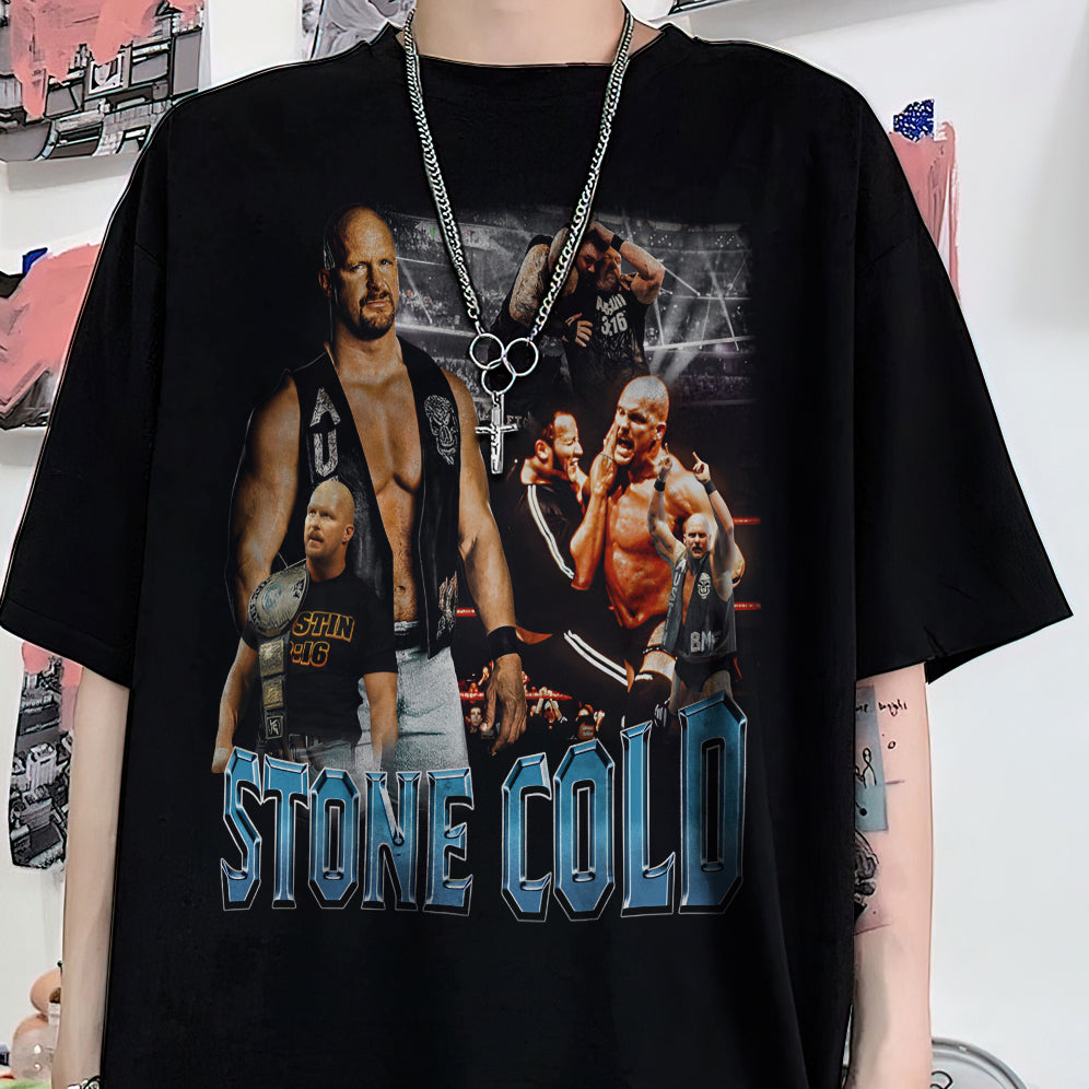 Vintage 90s Graphic Style Stone Cold  Shirt - Stone Cold T-Shirt V2 - American Professional Wrestler Tee For Man and Woman Unisex T-Shirt