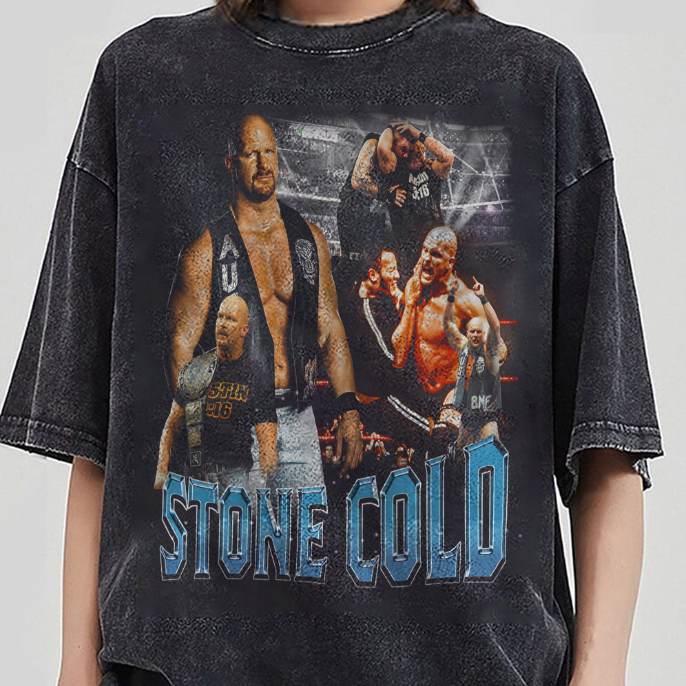 Vintage 90s Graphic Style Stone Cold  Shirt - Stone Cold T-Shirt V2 - American Professional Wrestler Tee For Man and Woman Unisex T-Shirt