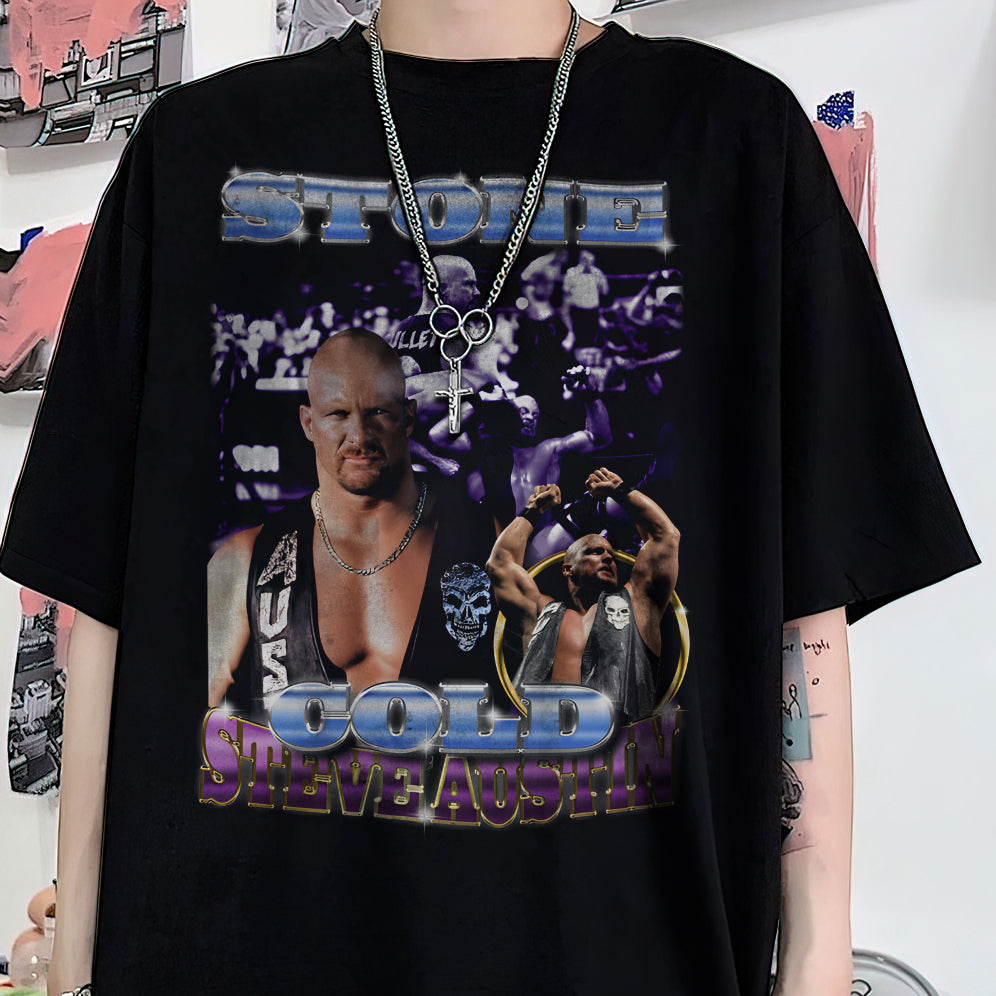 Vintage 90s Graphic Style Stone Cold  Shirt - Stone Cold T-Shirt V3 - American Professional Wrestler Tee For Man and Woman Unisex T-Shirt