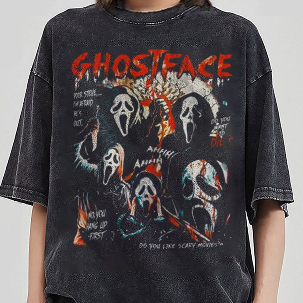 Vintage 90s Halloween Scream Sweatshirt, Comfort Color,  Do You Want To Die Shirt V4, Do You Like Scary Movies Sweatshirt, Ghost Face Hoodie