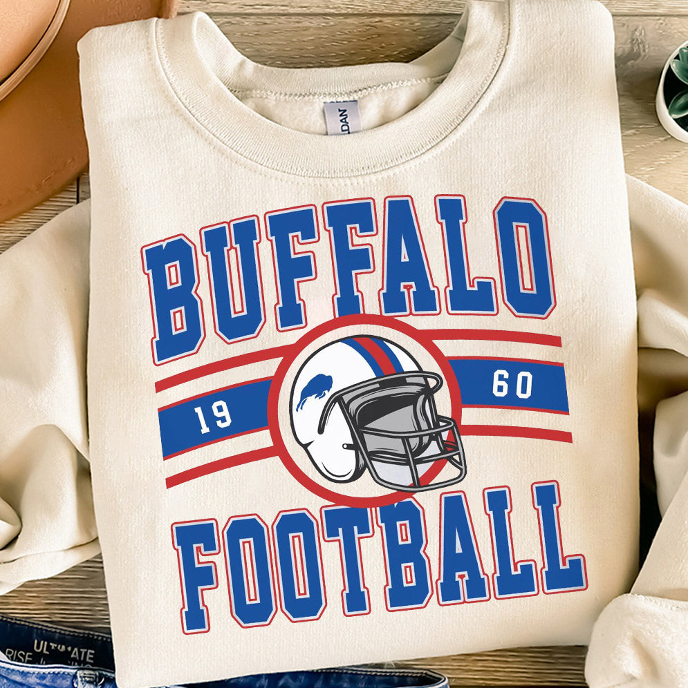 Vintage Buffalo Football Sweatshirt, Buffalo Bill Sweatshirt, Bill Sweatshirt, Bills Football, Buffalo New York, Buffalo Fan Gift