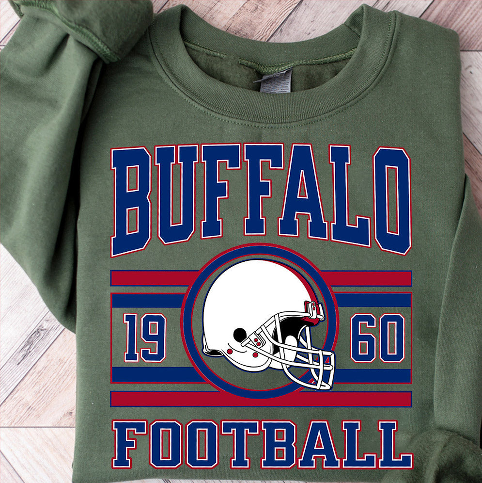 Vintage Buffalo Football Vintage Sweatshirt, Retro Buffalo Football Crewneck V2, Buffalo Bills Football Shirt, Bills Football Gift